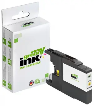 Alternativ Tintenpatrone für Brother LC1280Y Yellow ca. 1.200 Seiten (My Green Toner) 