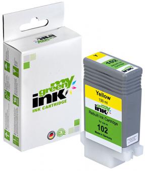 My Green Toner Alternativ Tintenpatrone für Canon 0898B001 PFI102Y (My 130 ml Yellow 