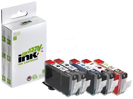 My Green Toner Alternativ Tintenpatrone für Canon CLI8MP Green KIT(2*BK+ C+M+Y) 