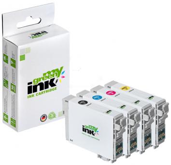 My Green Toner Alternativ Tintenpatrone für Epson C13T12854011 T1285 Green KIT(BK+ C+M+Y) 