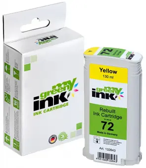 Alternativ Tintenpatrone für HP C9373A_No. Yellow HP72 ca. 130_ml (My Green Toner) 