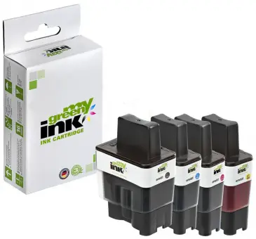 Alternativ Tintenpatrone/n für Brother LC900VAL Green KIT(BK+ C+M+Y) (My Green Toner) 