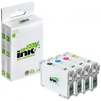 Alternativ Tintenpatrone/n für Epson C13T07154010_T0715 Green KIT(BK+ C+M+Y) (My Green Toner) 