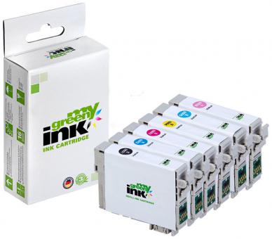 My Green Toner Alternativ Tintenpatrone/n für Epson C13T08074010 T0807 KIT(BK+C+M+Y+LC+LM) 