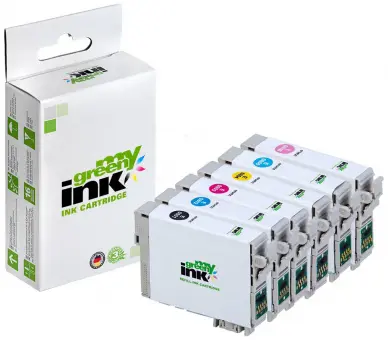 Alternativ Tintenpatrone/n für Epson C13T08074010_T0807 KIT(BK+C+M+Y+LC+LM) (My Green Toner) 