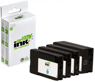 Alternativ Tintenpatrone/n für HP 6ZC70AE_HP963 Green KIT(BK+ C+M+Y), m. gebrauchtem Ship (My Green Toner) 