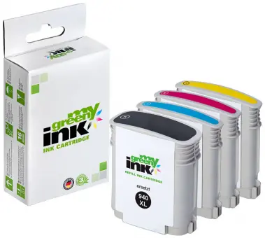 Alternativ Tintenpatrone/n für HP C2N93AE_No._HP940XL Green KIT(BK+ C+M+Y) (My Green Toner) 