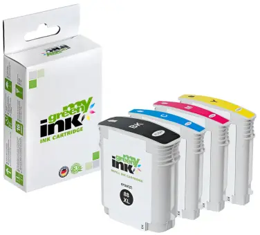 Kompatibel zu HP88XL KIT BK+ C+M+Y 1x59 ml , 3x47 ml (My Green Toner) 