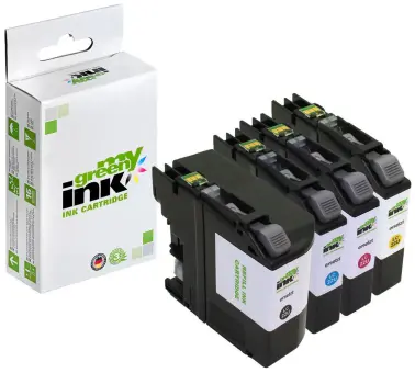 Kompatibel zu Druckerpatrone,n für Brother LC22UR Green KIT BK+ C+M+Y (My Green Toner) 