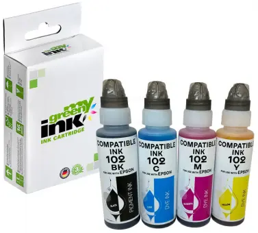 Alternativ Tintenflasche für Canon C13T03R640 / 102 KIT(BK+ C+M+Y) Inhalt 1*100 ml, 