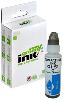 Kompatibel zu Tintenflasche für Canon GI-51C / 4546C001 Cyan Inhalt 70 ml (My Green Toner) 
