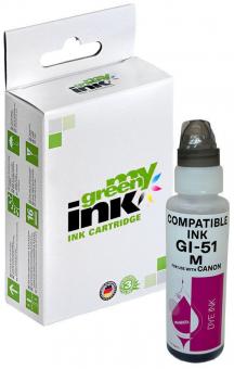 My Green Toner Alternativ Tintenflasche für Canon GI-51M / 4547C001 Magenta Inhalt 70 ml 
