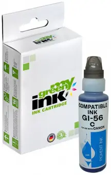Kompatibel zu Tintenflasche für Canon GI-56C 4430C001 Cyan Inhalt 100 ml (My Green Toner) 