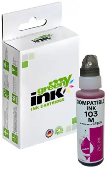 Kompatibel zu Tintenflasche für Epson 103 C13T00S34A Magenta Inhalt 70 ml (My Green Toner) 