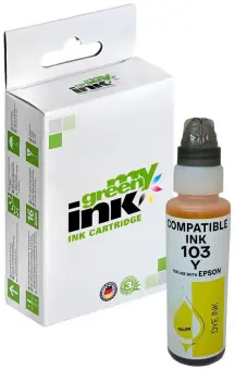 Kompatibel zu Tintenflasche für Epson 103 C13T00S44A Gelb Inhalt 70 ml (My Green Toner) 