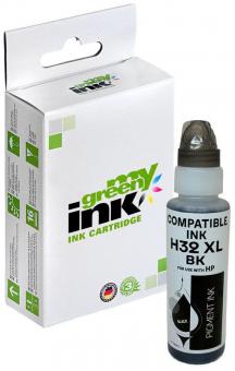 My Green Toner Alternativ Tintenflasche für HP 1VV24AE / 32XL Schwarz Inhalt 100 ml 