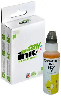 Kompatibel zu Tintenflasche für HP31 1VV28AE  Gelb Inhalt 70 ml (My Green Toner) 