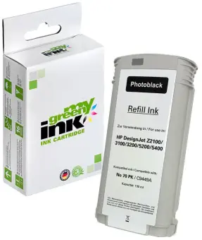 Kompatibel zu HP70 C9449A Photo Schwarz 130 ml(My Green Toner) 