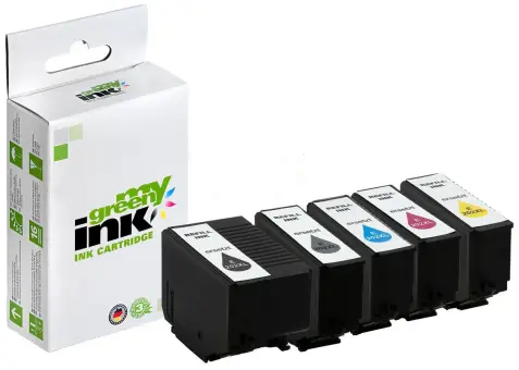 Kompatibel zu 5 Druckerpatrone für Epson 202XL C13T02G74010 Multipack 2 x BK+C+M+Y 1 x 14 ml 4 x 9 ml (My Green Toner) 