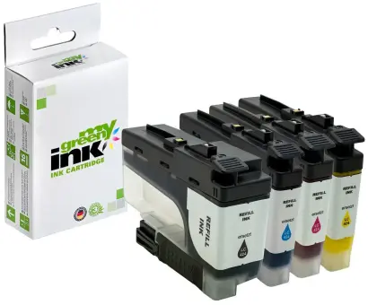 Kompatibel zu Brother LC-424VAL KIT BK+C+M+Y ca. 4 x 750 Seiten(My Green Toner) 