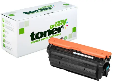 Kompatibel zu HP655A CF451A Cyan ca. 10.500 Seiten, (My Green Toner) 