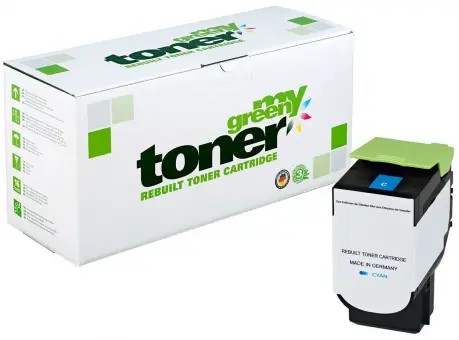 Kompatibel zu Lexmark 70C2HC0 Cyan ca. 3.000 Seiten, (My Green Toner) 