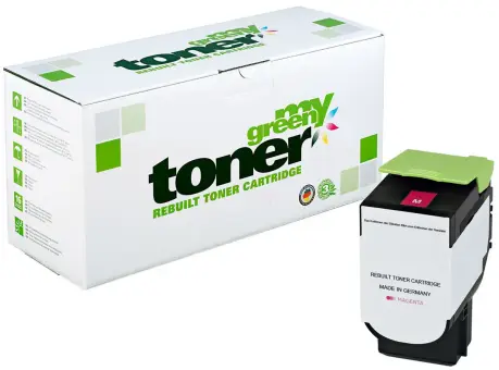 Kompatibel zu Lexmark 80C2HM0 Magenta ca. 3.000 Seiten, (My Green Toner) 