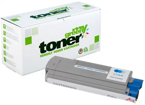 Alternativ Toner für Oki 43381907[HC] Cyan[HC] ca. 8.000 Seiten (My Green Toner) 