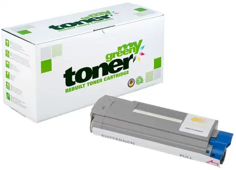 Alternativ Toner für Oki 43865721[HC] Yellow[HC] ca. 8.000 Seiten (My Green Toner) 