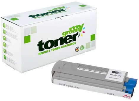 Alternativ Toner für Oki 43865724 Schwarz ca. 8.000 Seiten (My Green Toner) 