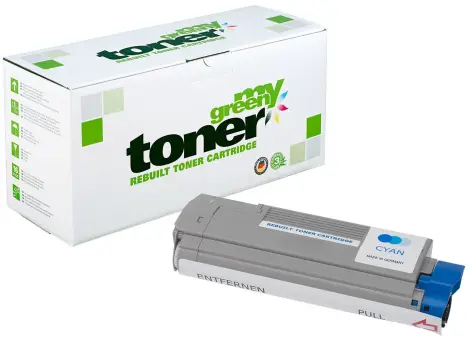 Kompatibel zu Oki 44315307 Cyan ca. 6.000 Seiten, (My Green Toner) 