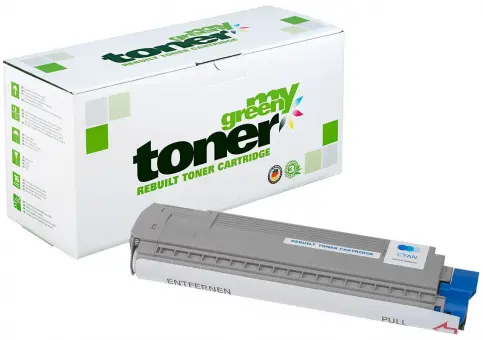 Alternativ Toner für Oki 44844615 Cyan ca. 7.300 Seiten (My Green Toner) 