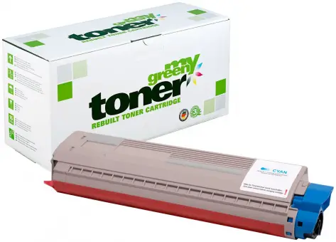 Alternativ Toner für Oki 46443103 Cyan ca. 10.000 Seiten (My Green Toner) 
