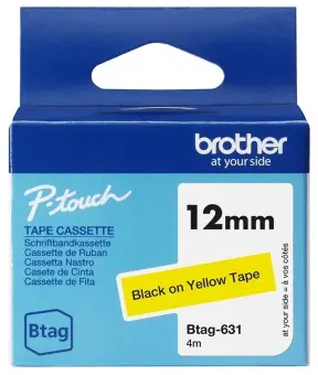 Brother Btag-631 Schriftband Schwarz auf Gelb 