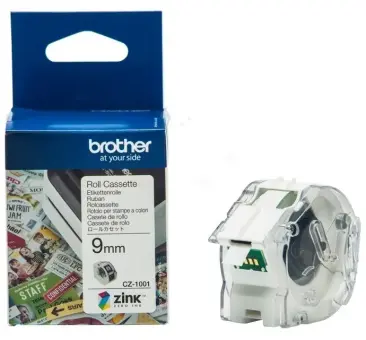 Brother CZ-1001 Violett Etiketten 9 mm Farbetikettenrolle 9 mm x 5 m, selbstklebend 