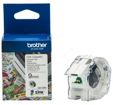 Original Brother CZ-1001 Violett Etiketten 9 mm Farbetikettenrolle 9 mm x 5 m, selbstklebend 