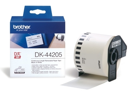 Original Brother DK-44205 Weiß endlos Etiketten 62mm x 30,48m 