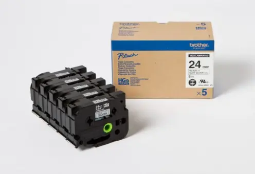 Brother HGe-M951V5 Schriftband Schwarz auf Silber 