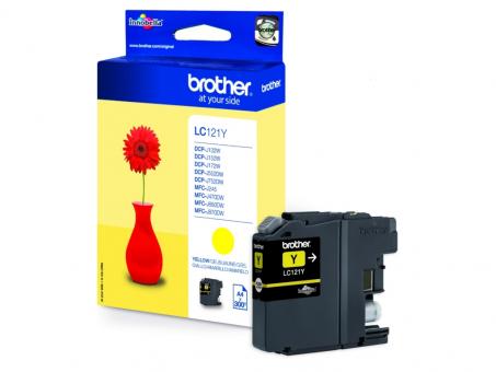 Original Brother LC121Y Tintenpatrone Yellow 3.9ml ca. 300 Seiten 
