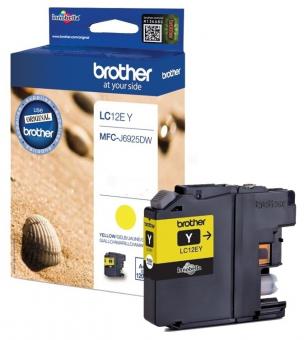 Original Brother LC12EY Tintenpatrone Yellow ca. 1.200 Seiten 