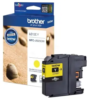 Brother LC12EY Druckerpatrone Gelb ca. 1.200 Seiten, 