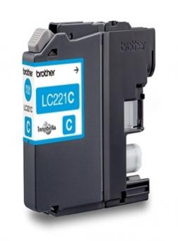 Original Brother LC221C Tintenpatrone Cyan 3.9ml ca. 260 Seiten 