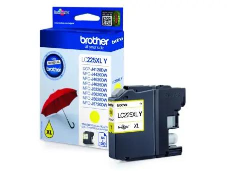 Brother LC225XLY Druckerpatrone Gelb 11.8ml ca. 1.200 Seiten, 