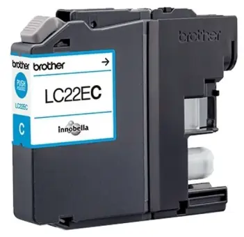 Brother LC22EC Druckerpatrone Cyan 11.8ml ca. 1.200 Seiten, 