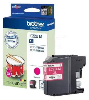 Original Brother LC22UM Tintenpatrone Magenta ca. 1.200 Seiten LC-22U 