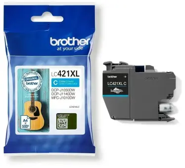 Brother Druckerpatrone Cyan LC421XLC ca. 500 Seiten, 