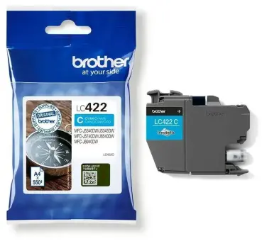 Brother LC422C Druckerpatrone Cyan ca. 550 Seiten, LC422 