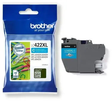 Brother LC422XLC Druckerpatrone Cyan ca. 1.500 Seiten, 