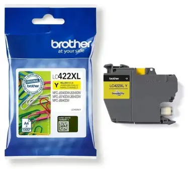 Brother LC422XLY Druckerpatrone Gelb ca. 1.500 Seiten, 
