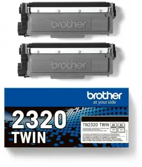 Original Brother TN-2320TWIN Multipack Toner Schwarz ca. 2.600 Seiten 2320 